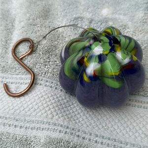 Multicolor hand blown Glass Flower Ornament